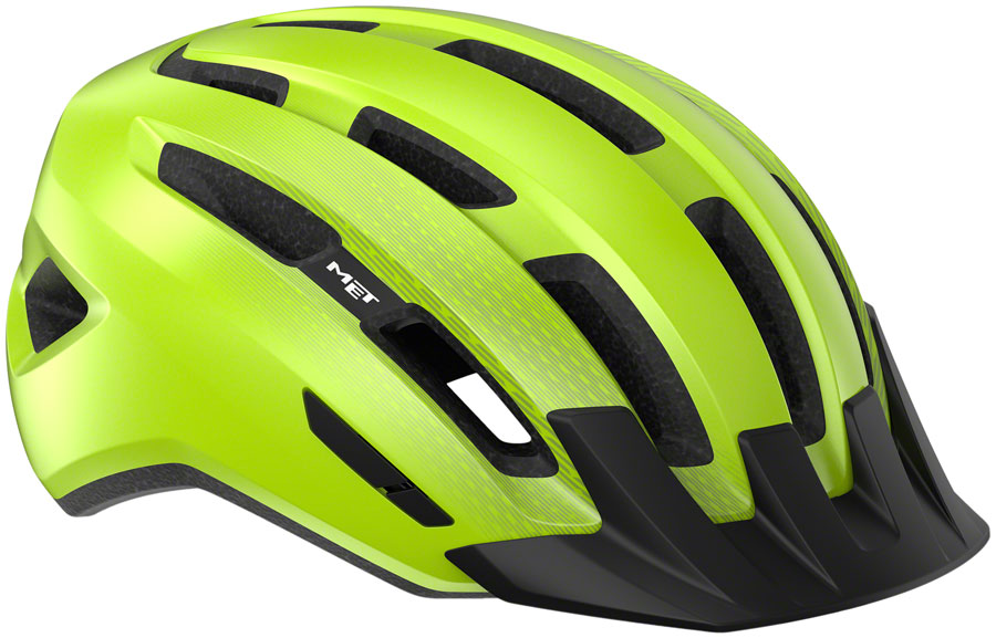 MET Downtown Mips Helmet - Fluo Yellow Glossy, Medium