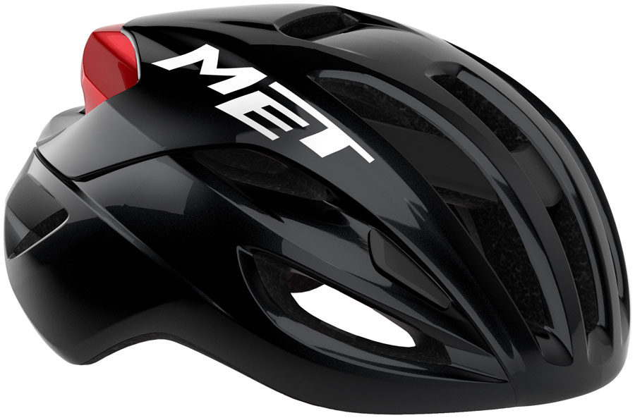 MET Rivale Helmet - Black/Red Glossy, Small