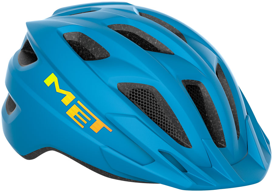 MET Crackerjack Youth Helmet - Cyan Matte, One Size