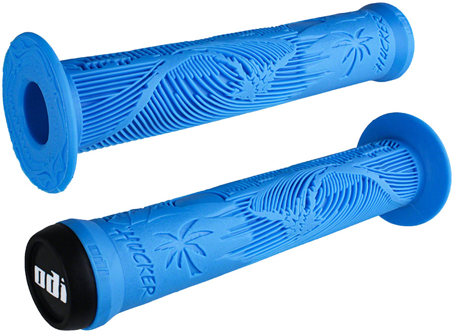 ODI Hucker Grips - Blue, Flange