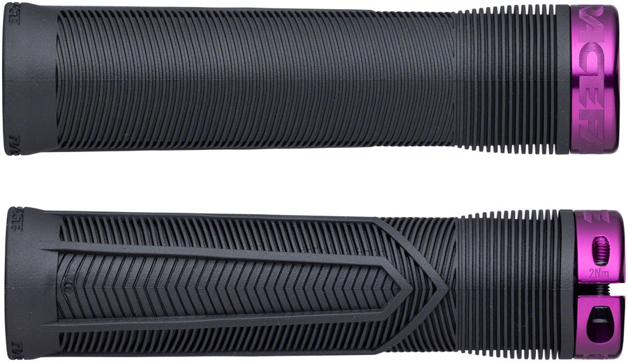 RaceFace Chester Grips - Lock-On, Black/Purple, 34mm