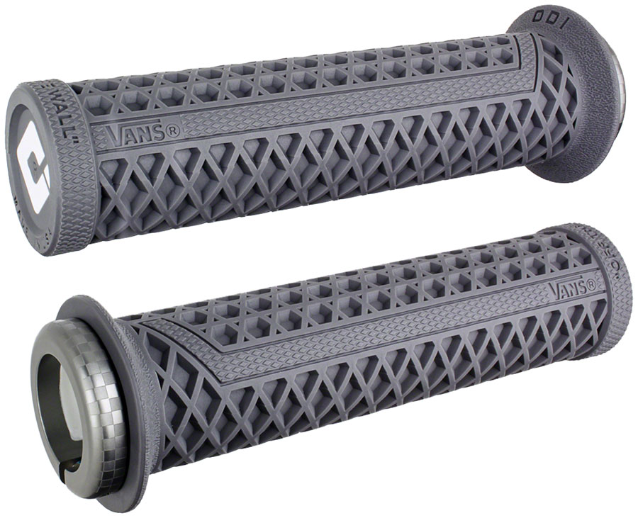 ODI Vans V2.1 Grips - White/Graphite/Gray, Lock-On