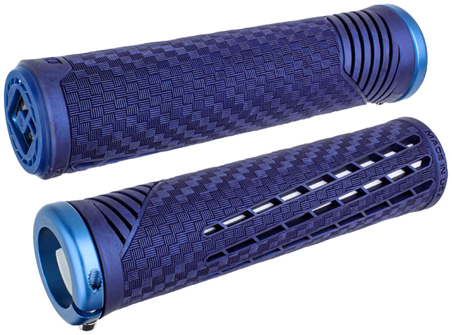 ODI CF V2.1 Grips - Blue, Lock-On