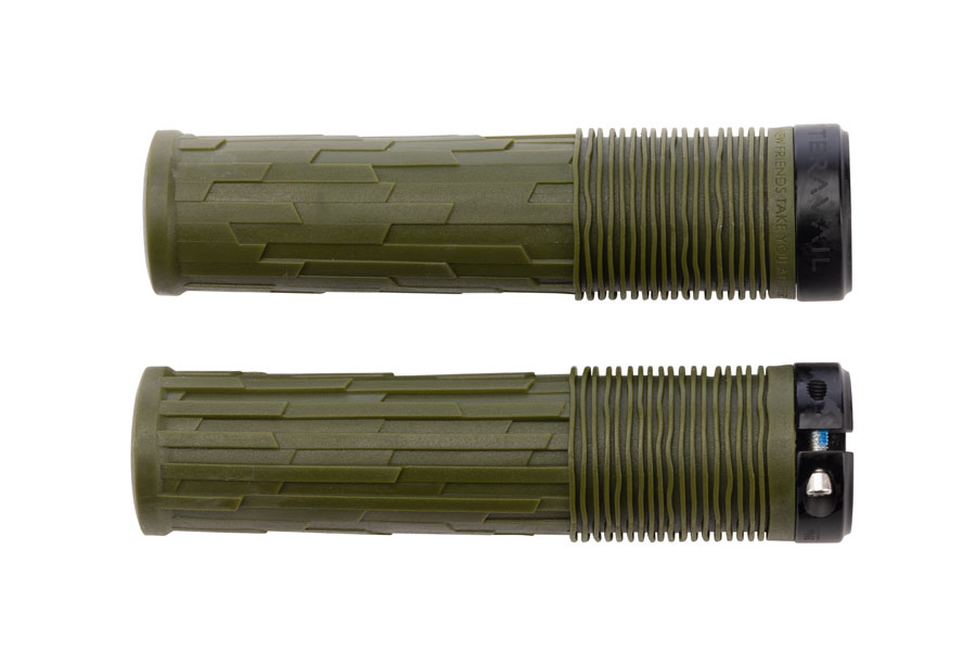 Teravail Lytho Grips - Lock-On, Olive Green, 35mm