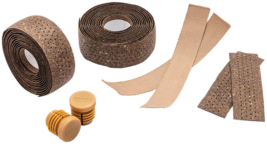 Brooks Regenerated Leather Bar Tape - 1.8mm, Brown