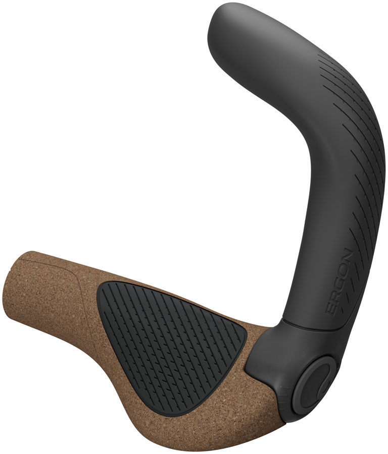 Ergon GP5 Evo BioKork Grips - Lock-On, Large, Black/Tan