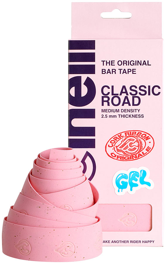Cinelli Classic Road Cork Gel Bar Tape - Pink