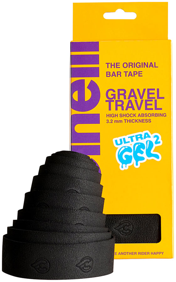 Cinelli Gravel Travel Bar Tape - Suede Gel, Black