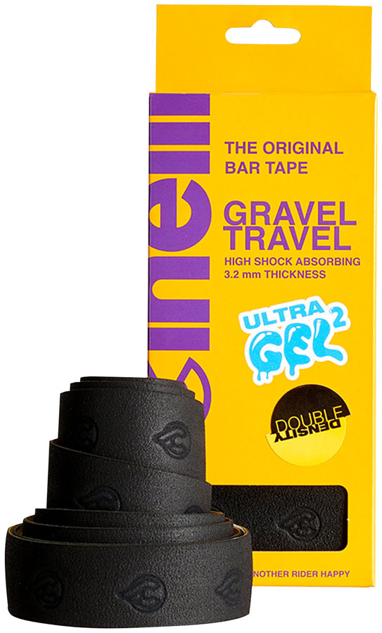 Cinelli Gravel Travel Chubby Bar Tape - Double Density EVA Super Gel, Black