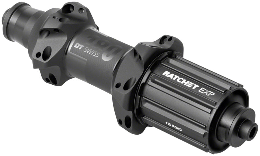 DT Swiss 180 EXP Rear Hub - QR x 130mm, Rim Brake, HG 11 Road, Black, 24H, Straight Pull, 36pt