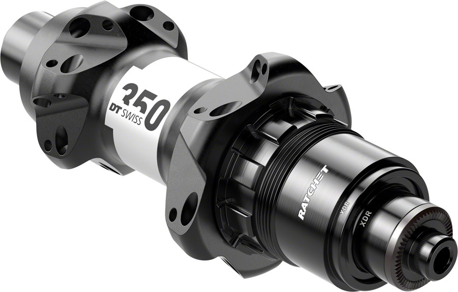DT Swiss 350 Rear Hub - QR x 130mm, Rim Brake, XDR, Black, 24H, Straightpull, 36pt, Straight Pull
