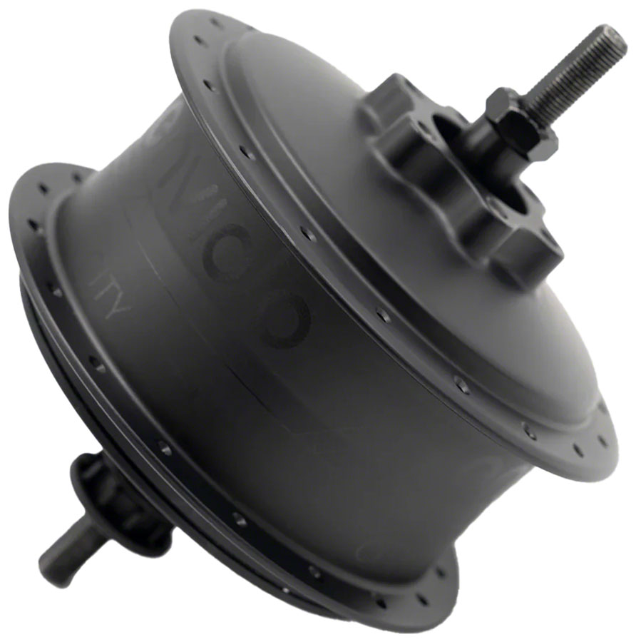 Enviolo CVP Internally Geared Hub - City, CY24, 44t Spline, 36 Hole, 135mm Bolt-On Axle, 6-Bolt Disc, Black