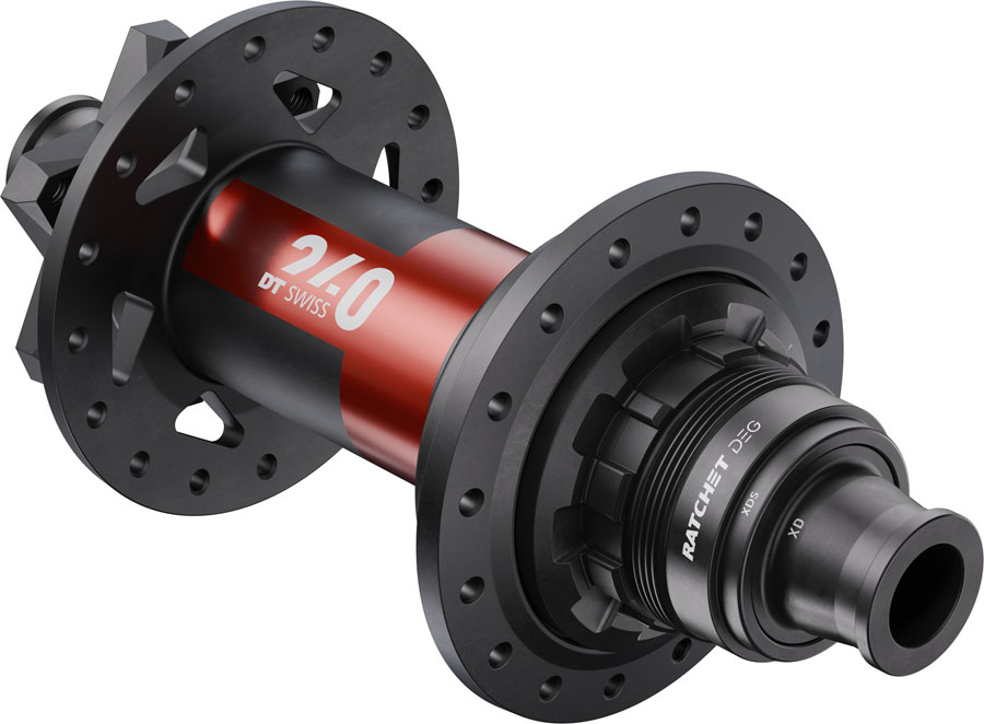 DT Swiss 240 DEG Rear Hub - 12 x 148mm, 6-Bolt, XD Slim, Black/Red, 32H, DEG 90 DF