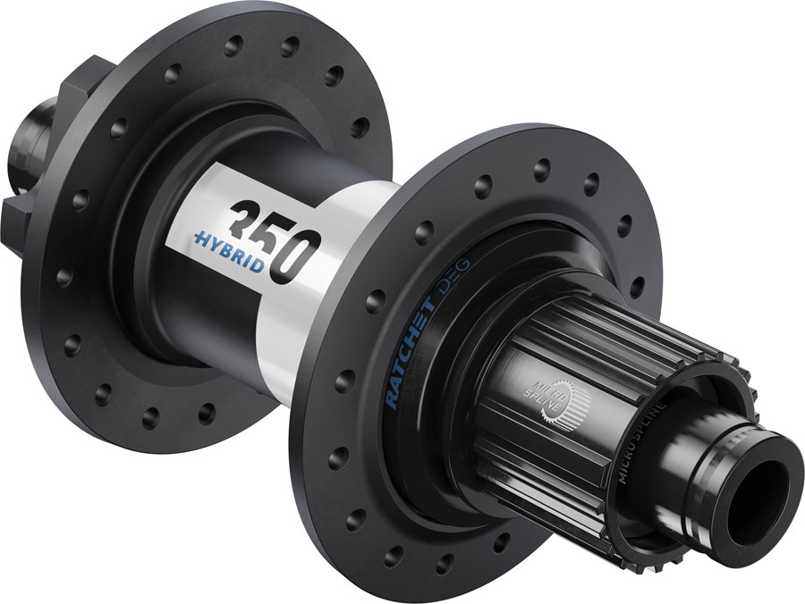DT Swiss 350 DEG Hybrid Rear Hub - 12 x 148mm, 6-Bolt, Micro Spline, Black/White, 32H, DEG 60 DF
