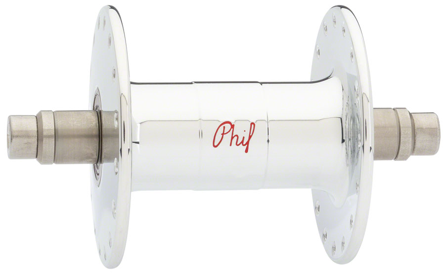 Phil Wood High-Flange Front Hub - 9 x 1 x 100mm, Rim Brake, Polished Silver, 32h