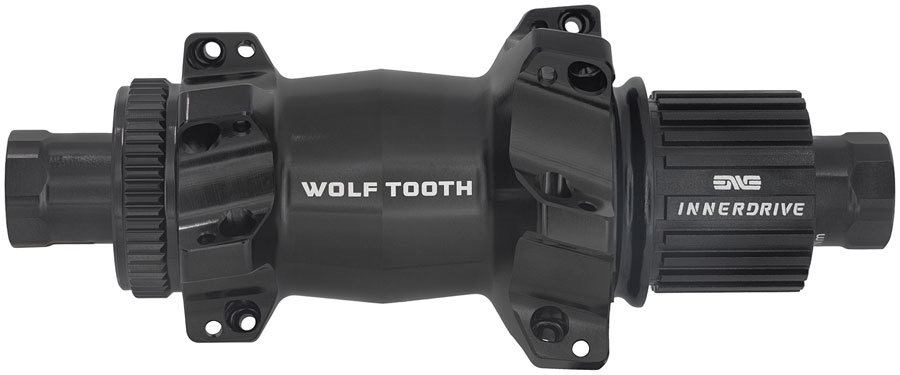 Wolf Tooth Road/Gravel Rear Hub - 12 x 142mm, Center-Lock, Microspline, Innerdrive Ratchet 40, Black, Straight Pull, 24H