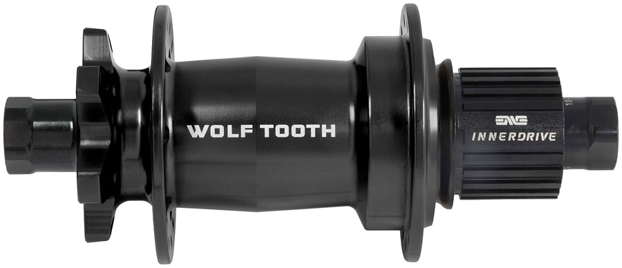 Wolf Tooth Mountain Rear Hub - 12 x 148mm, 6-Bolt, Microspline, Innerdrive Ratchet 60, Black, J-Bend, 28H
