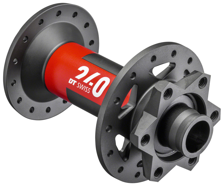 DT Swiss 240 Front Hub - 15 x 110mm, 6-Bolt, Black/Red, 28H