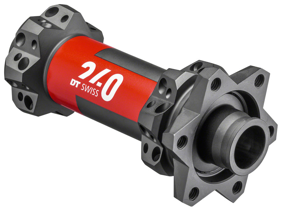 DT Swiss 240 Front Hub - 15 x 110mm, 6-Bolt, Black/Red, 28H