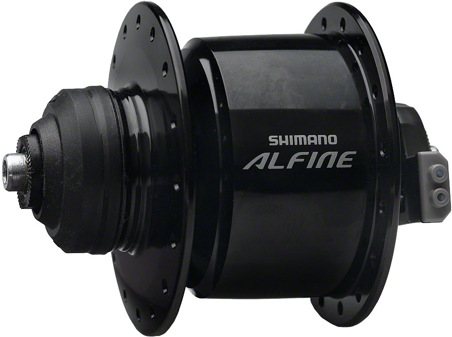 Shimano Alfine DH-S501 Dynamo Front Hub - QR x 100mm, Center-Lock, Black, 32h