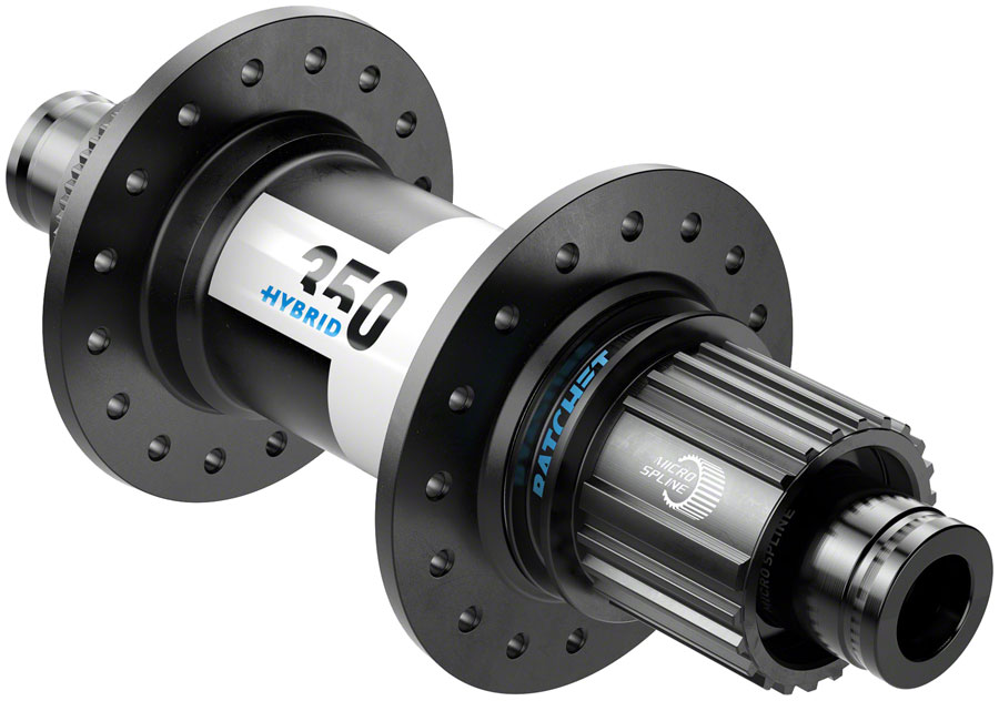 DT Swiss 350 Hybrid Rear Hub - 12 x 148mm, Center-Lock, Micro Spline, Black, 32h, 24pt