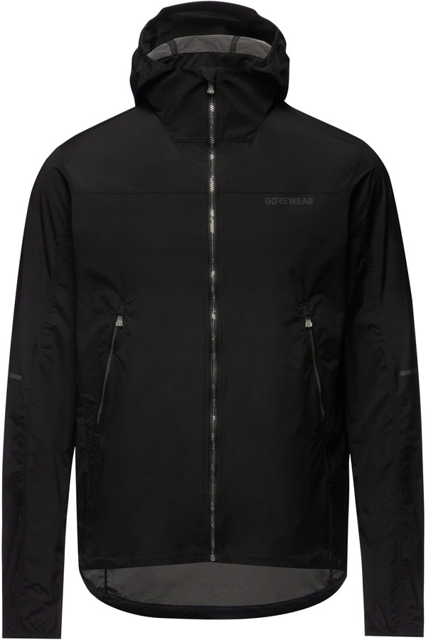 Gorewear Fernflow Hooded Windbreaker - Black, Men's, Medium