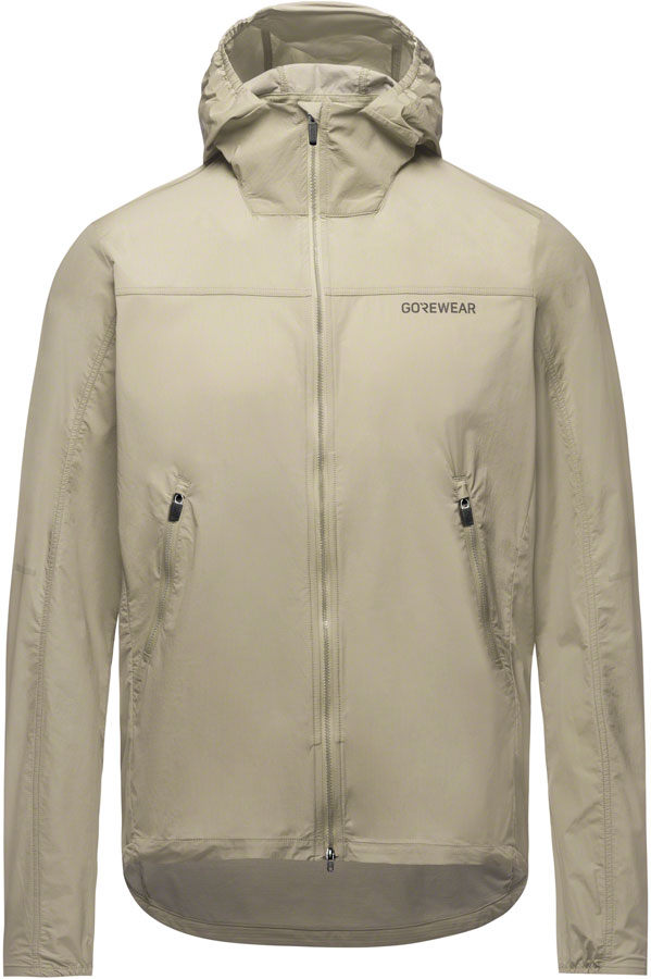 Gorewear Fernflow Hooded Windbreaker - Beige, Men's, Medium