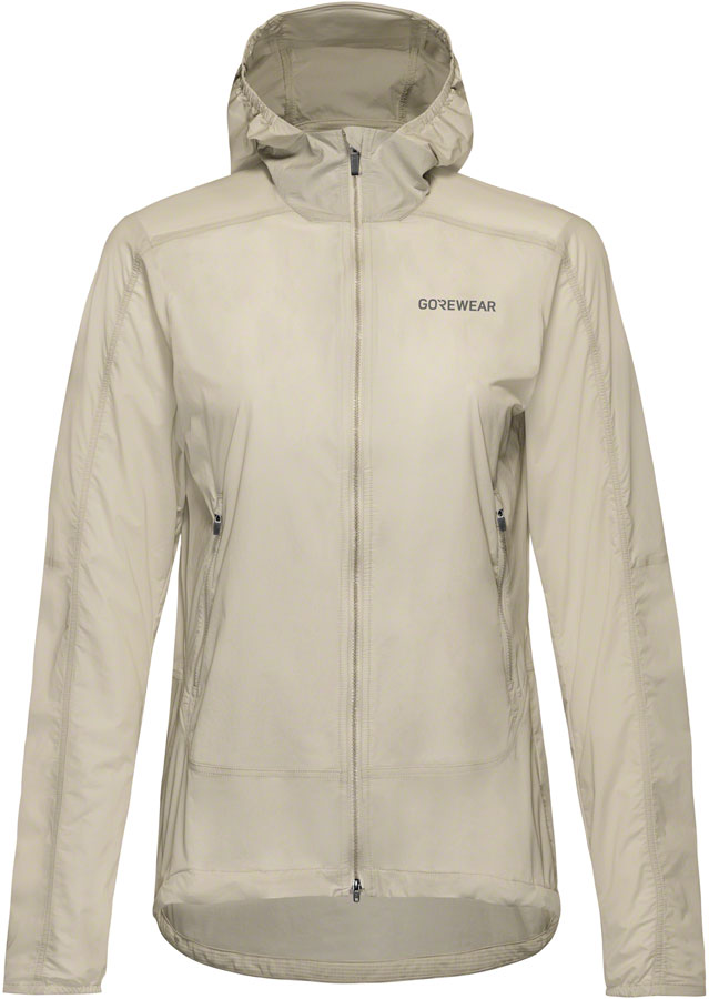 Gorewear Fernflow Hooded Windbreaker - Beige, Women's, Large