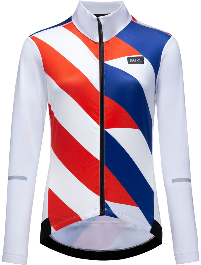 GORE Progress Thermo Jersey - White/Fireball, Women's, Small