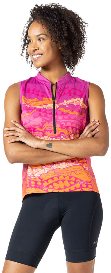 Terry Breakaway Sleeveless Jersey - Pink Tide, Small