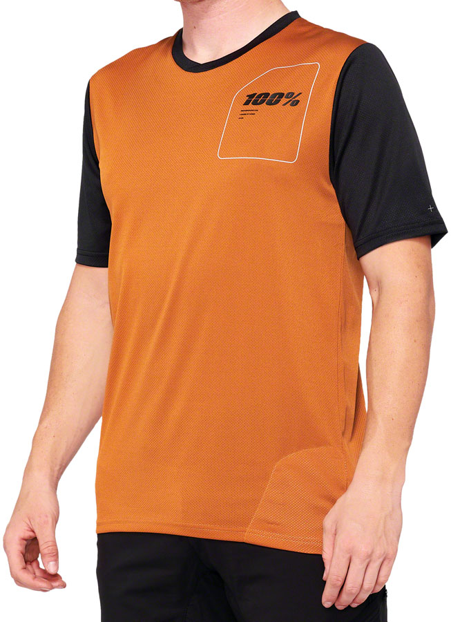 100% Ridecamp Jersey - Terracotta/Black, Medium