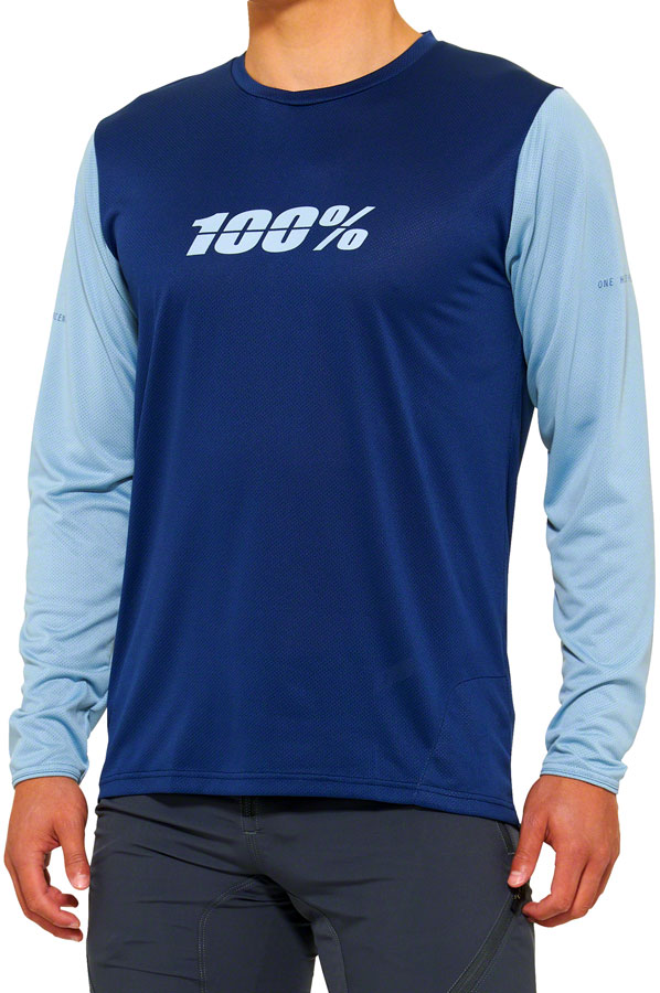 100% Ridecamp Jersey - Navy/Slate Blue, Medium