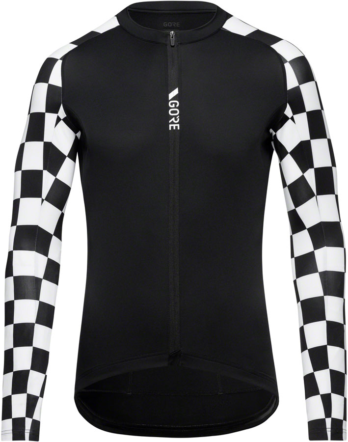 GORE Torrent Jersey - Long Sleeve, Black/White, Men's, Large