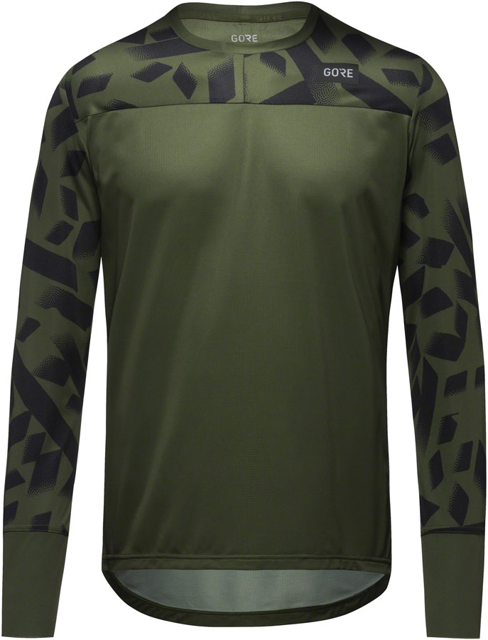 Gorewear Trail KPR Daily Long Sleeve Jersey - Utility Green/Black, Men's, Small