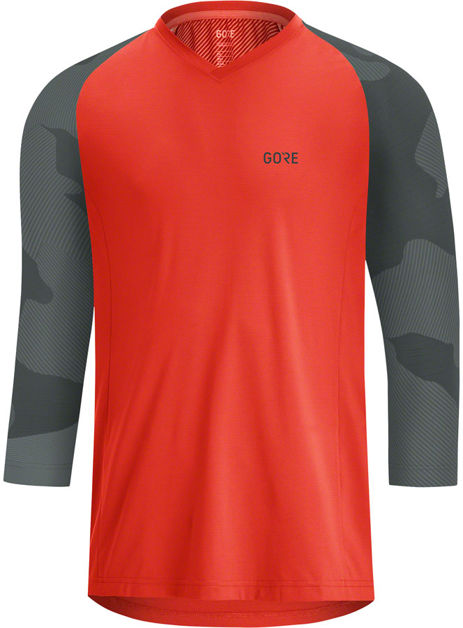 GORE® C5 Trail 3/4 Cycling Jersey - Fireball/Urban Grey, Men's, X-Large