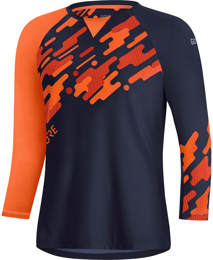 GORE® C5 Trail 3/4 Cycling Jersey - Orbit Blue/Fireball, Women's, Large