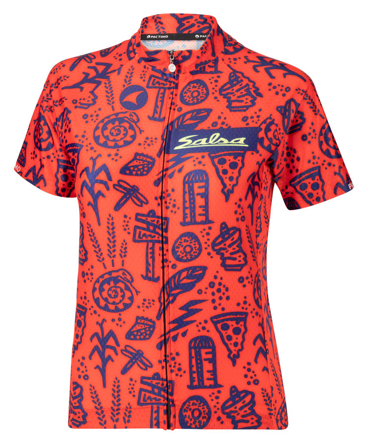 Salsa Gravel Story Jersey - Women's, Red/Blue, Medium