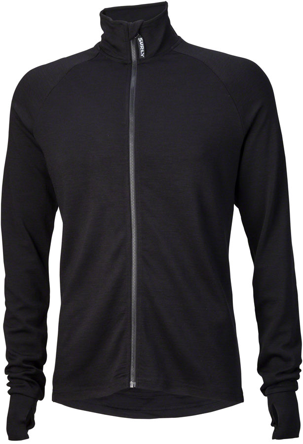 Surly Merino Wool Jersey - Black, Long Sleeve, Men's, Small