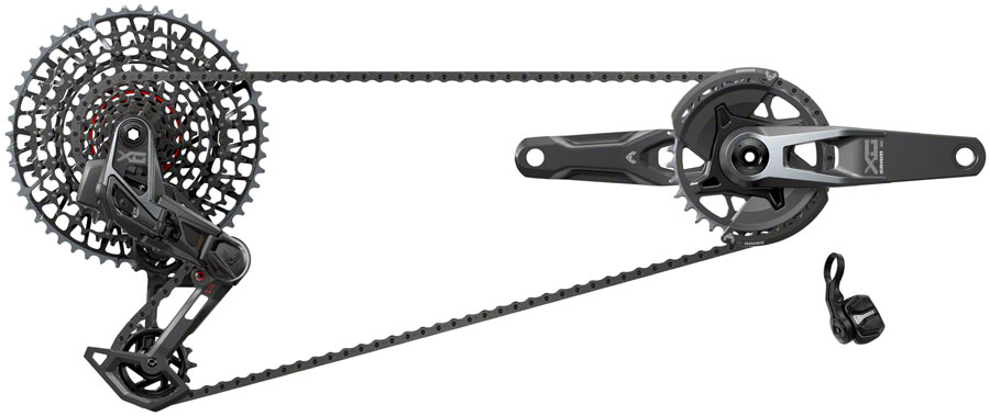 SRAM X0 T-Type Eagle Transmission Groupset - 170mm Crank, 32t Chainring, AXS POD Controller, 10-52t Cassette, Rear Derailleur, Chain, V2