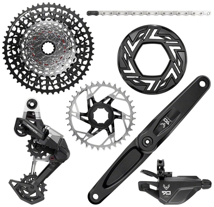 SRAM Eagle 90 Ebike Groupset -  165mm,  Brose, 36T, Clip-on Guard, Chain, XS-1275 10-52t, Single Click Shifter, Rear Derailleur