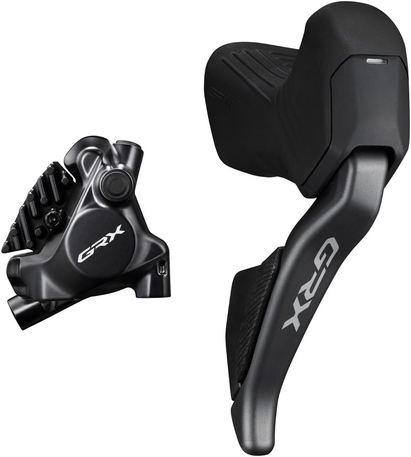 Shimano GRX ST-RX825 Di2 Shift/Brake Lever with BR-RX820 Hyd Disc Brake Caliper - Right/Rear, 12-Speed, Flat Mount Caliper, For 25mm Mount