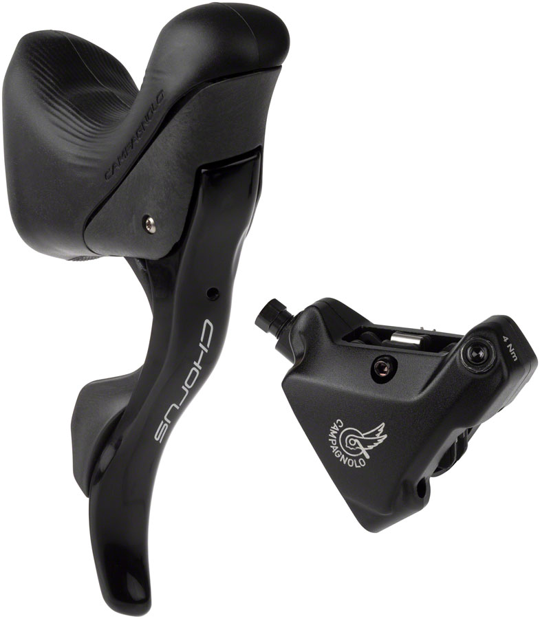 Campagnolo Chorus Ergopower Hydraulic Brake/Shift Lever and Disc Caliper - Right/Rear, 12-Speed, 140mm Flat Mount Caliper, Black