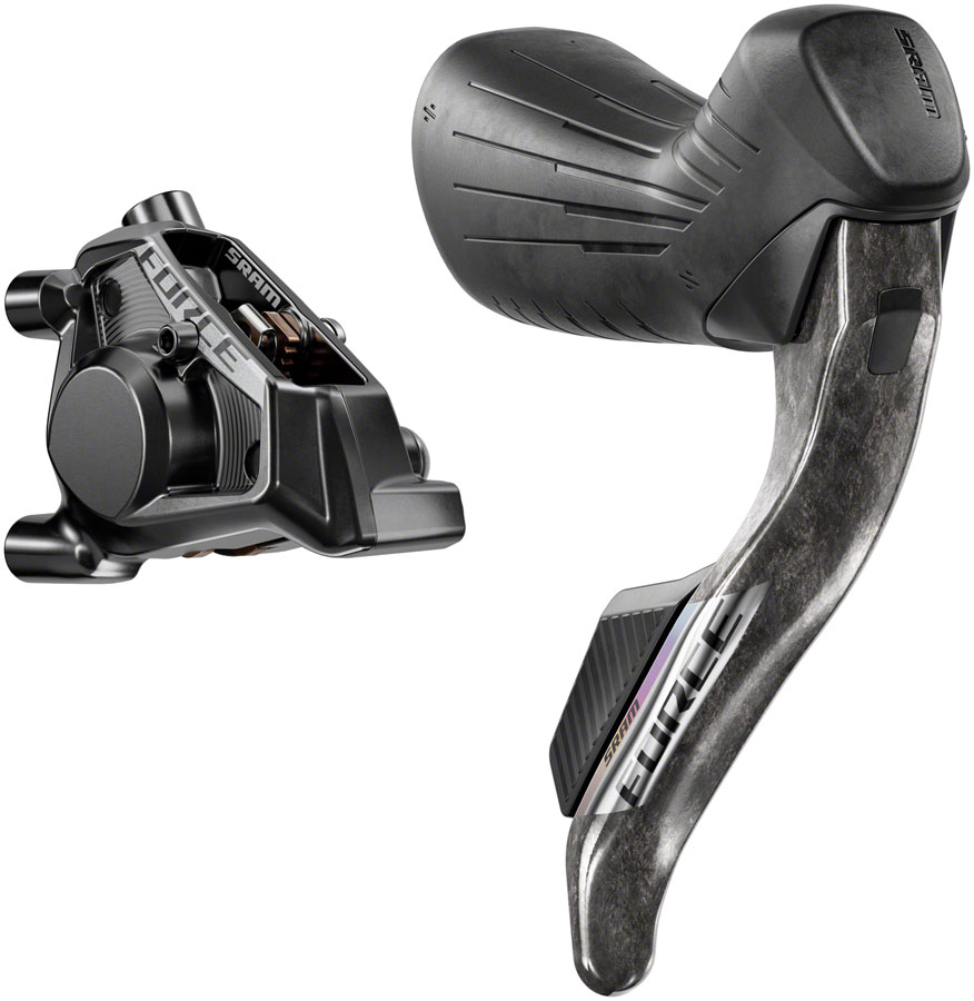 SRAM Force eTap AXS HRD Shift/Brake Lever and Hydraulic Disc Caliper - Right/Rear, Flat Mount 20mm Offset, 1800mm Hose, Black, E1