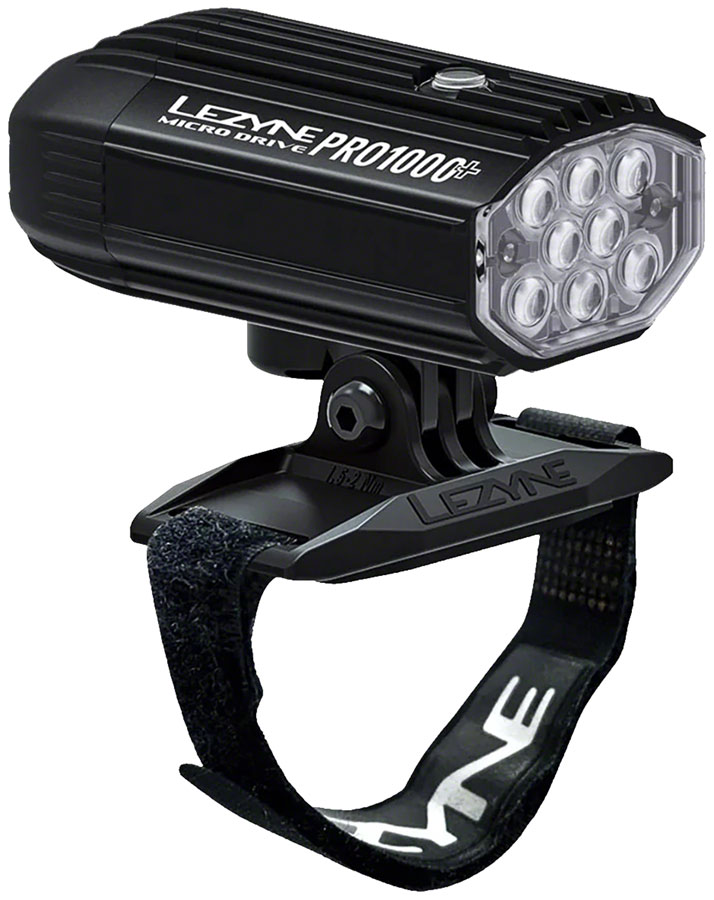 Lezyne Helmet Micro Drive Pro 1000+ Helmet Mount Headlight - Black