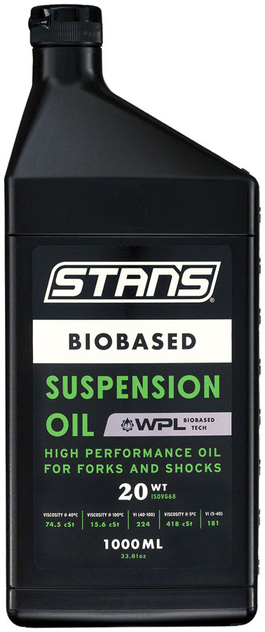 Stan's Biobased Suspension Oil - 20WT, 1L