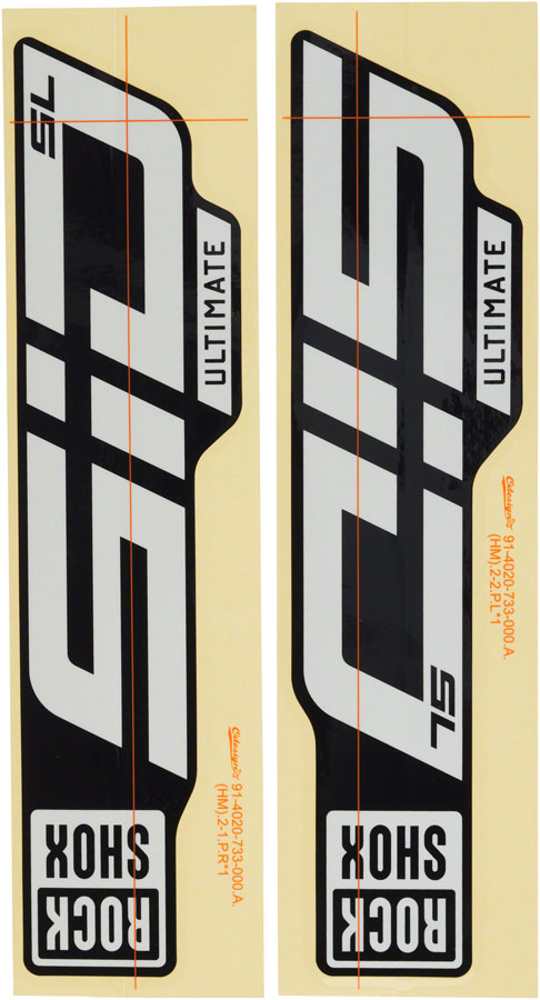 RockShox Fork Decal Kit - SID SL Ultimate, 27.5"/29"