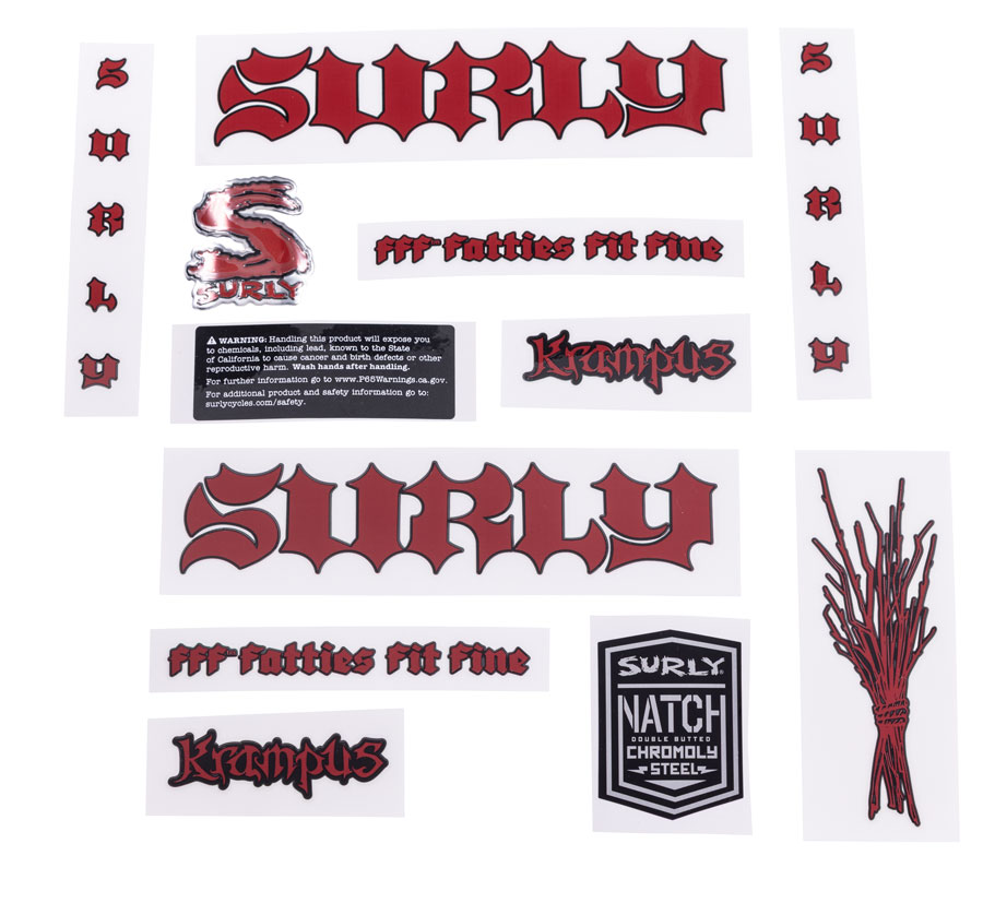 Surly Krampus Frame Decal Set - Pink