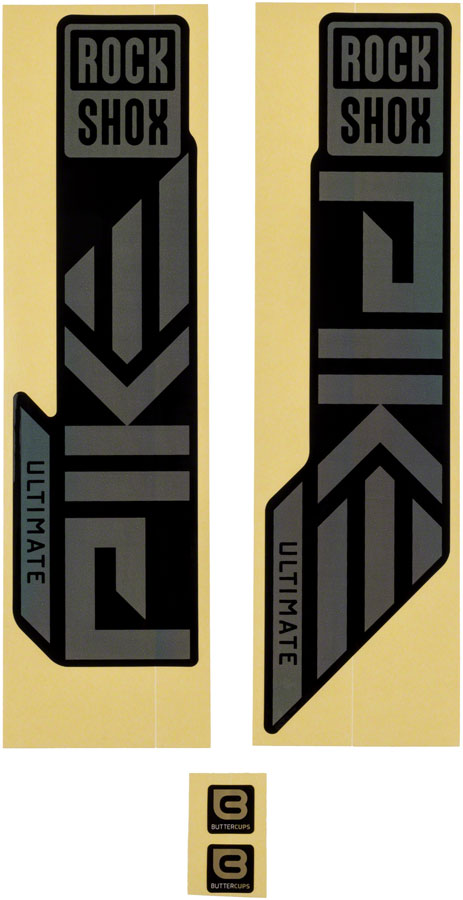 RockShox Fork Decal Kit - Pike Ultimate, 27.5"/29",  Gloss Rainbow Foil For High Gloss Black (2023+)