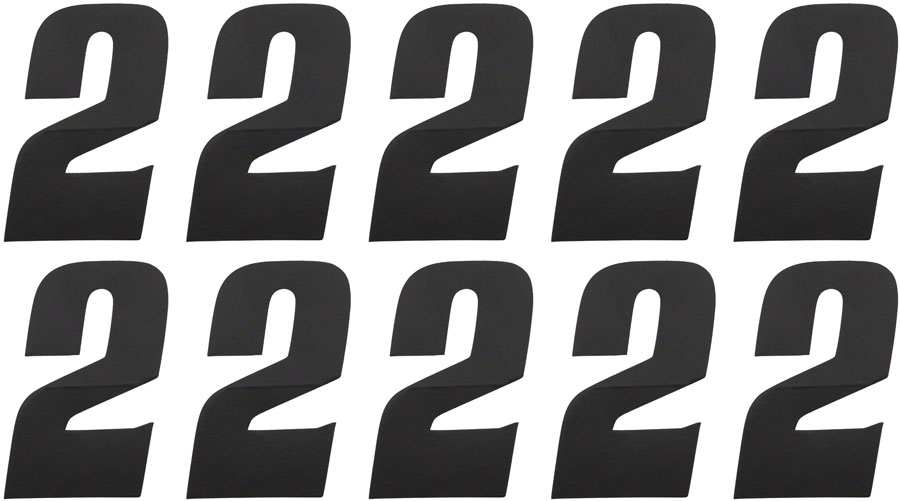 Tangent # 2 Side Plate Numbers - 10/Pack, Black