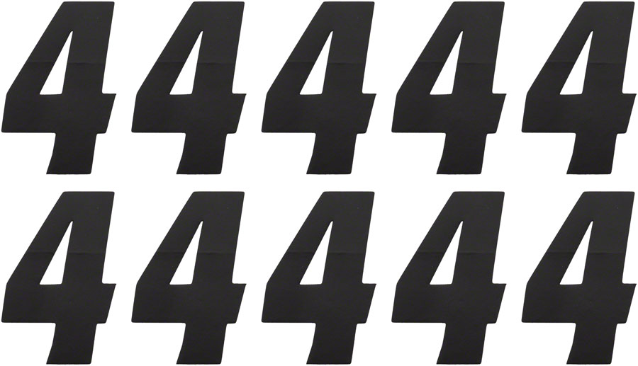 Tangent # 4 Side Plate Numbers - 10/Pack, Black